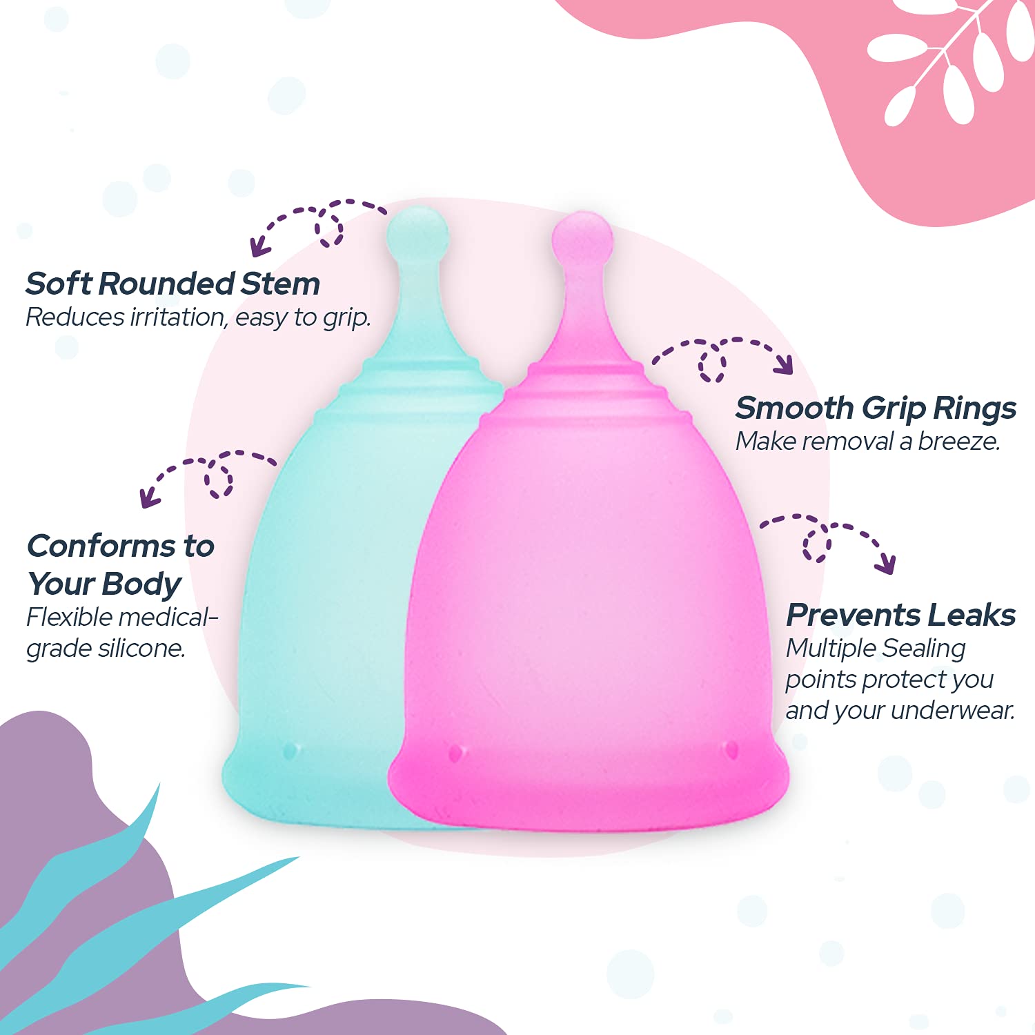 Ecoblossom Menstrual Cup Sterilizer - Modern Menstrual Cup Cleaner Unscented Sanitizer